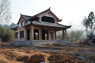 仿古建筑施工现场