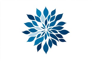 花朵蓝色logo