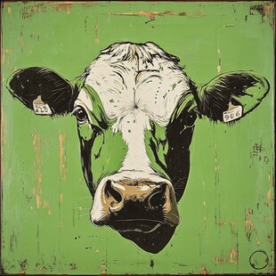 奶牛装饰画