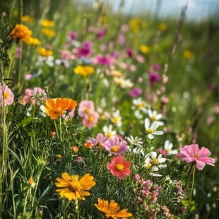 夏日草原鲜花