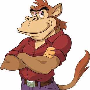 卡通霸气牛大叔