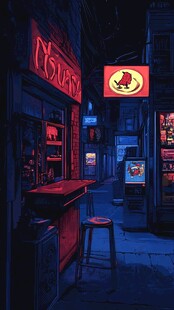 夜宵店插画