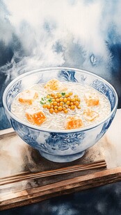 碗豆面插画