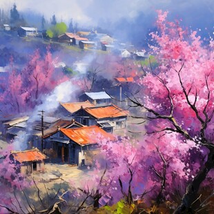 古风场景春暖花开