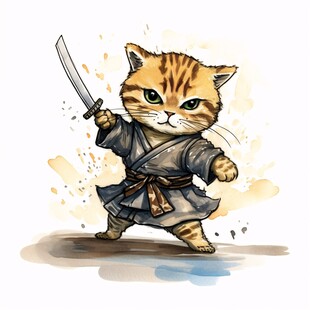 猫大侠卡通猫咪