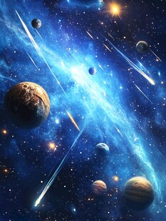 星光银河宇宙星球流星