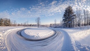 冰天雪地道路