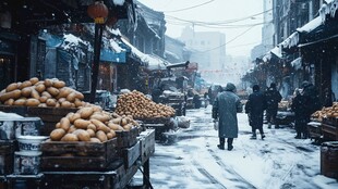 风雪街头