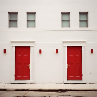 白墙红门