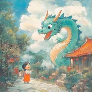 插画龙年插画
