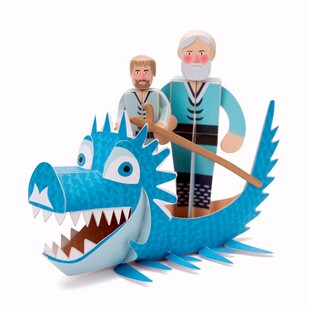 卡通中年渔夫头像