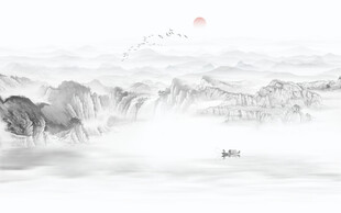 禅意水墨山水