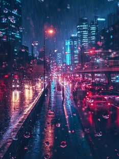 都市雨夜