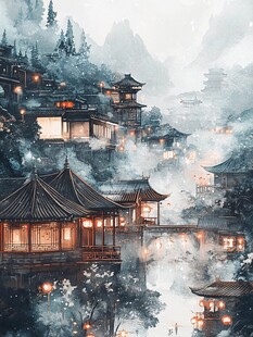 古风夜景