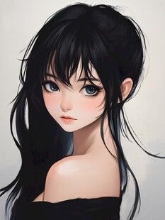 板绘少女插画