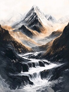 雪山原画