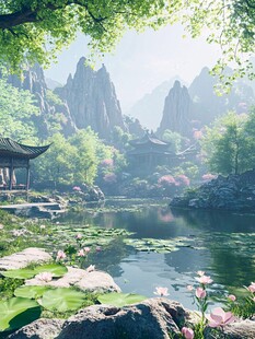 古风山水场景