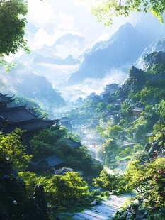 古风山水场景