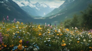 唯美梦幻花田场景