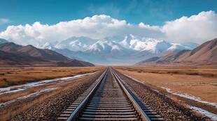 铁路沿线旅途风景