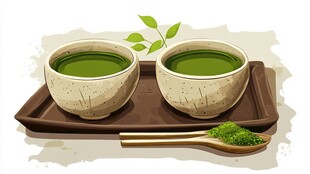 抹茶插画