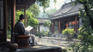 道士讲经场景