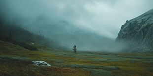 雨雾库尔德宁山谷