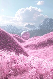 粉红色的超现实世界