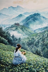 茶山油画