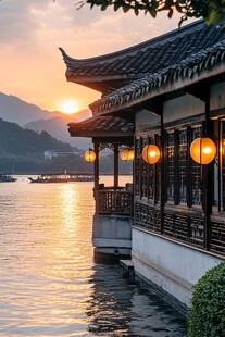 东钱湖夕阳