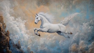 梦幻飞马无框画