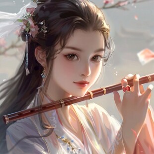 古风美女头像插画封面