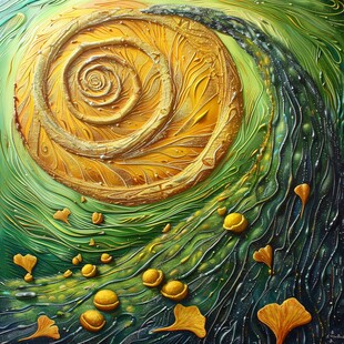 蜗牛抽象画
