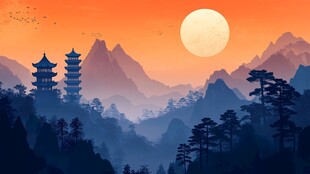 黄鹤楼插画