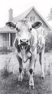 母牛图片装饰画