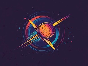 创意彩色缤纷宇宙插画