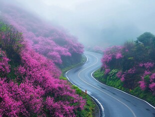 山路桃花