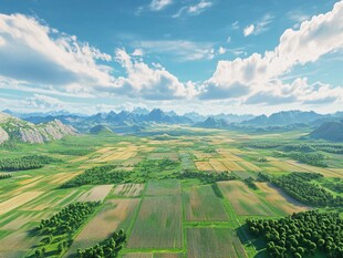 现代化农田场景