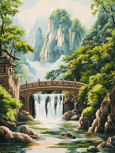 插画山水风景