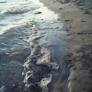 海滩油污