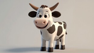 3d卡通牛
