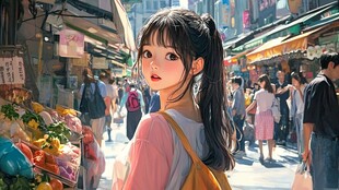 日系少女插画