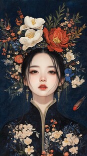 清宫美人插画