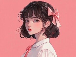 板绘少女插画