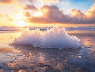 海边夕阳落日风景冰凌