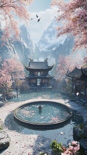 古风山水场景