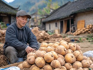 乡村土豆秋收