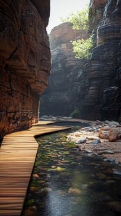 红石峡峡谷风光