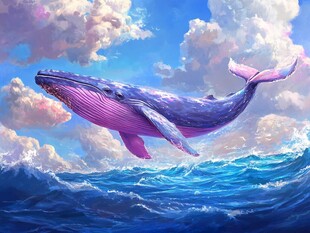 高清手绘鲸鱼