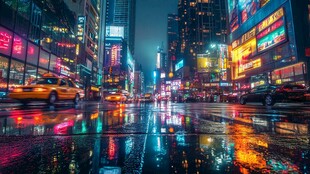 都市雨夜